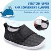 LeIsfIt Toddler Water Shoes Boys Girls Barefoot Aqua Socks Kids Breathable Quick-Dry Swim Shoes for Beach Pool Surf(D Black)