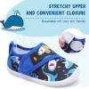 LeIsfIt Toddler Water Shoes Boys Girls Barefoot Aqua Socks Kids Breathable Quick-Dry Swim Shoes for Beach Pool Surf(Dblue Shark)