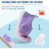 LeIsfIt Toddler Water Shoes Boys Girls Barefoot Aqua Socks Kids Breathable Quick-Dry Swim Shoes for Beach Pool Surf(Gradientpurple)