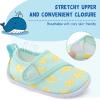 LeIsfIt Toddler Water Shoes Boys Girls Barefoot Aqua Socks Kids Breathable Quick-Dry Swim Shoes for Beach Pool Surf(Greenlemon)
