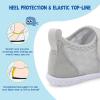 LeIsfIt Toddler Water Shoes Boys Girls Barefoot Aqua Socks Kids Breathable Quick-Dry Swim Shoes for Beach Pool Surf(Lightgrey)