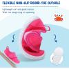 LeIsfIt Toddler Water Shoes Boys Girls Barefoot Aqua Socks Kids Breathable Quick-Dry Swim Shoes for Beach Pool Surf(Magenta)