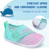 LeIsfIt Toddler Water Shoes Boys Girls Barefoot Aqua Socks Kids Breathable Quick-Dry Swim Shoes for Beach Pool Surf(Pinkgreen)