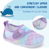 LeIsfIt Toddler Water Shoes Boys Girls Barefoot Aqua Socks Kids Breathable Quick-Dry Swim Shoes for Beach Pool Surf(Purplescale)
