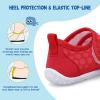 LeIsfIt Toddler Water Shoes Boys Girls Barefoot Aqua Socks Kids Breathable Quick-Dry Swim Shoes for Beach Pool Surf(Red)