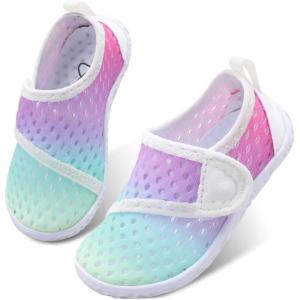 LeIsfIt Toddler Water Shoes Boys Girls Barefoot Aqua Socks Kids Breathable Quick-Dry Swim Shoes for Beach Pool Surf(Colour)