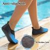 LeIsfIt Water Shoes for Women Men Quick-Dry Aqua Socks Non-Slip Swim Beach Barefoot Socks with Rubber Sole for River Pool Lake Surf Yoga(Blackblue)