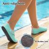 LeIsfIt Water Shoes for Women Men Quick-Dry Aqua Socks Non-Slip Swim Beach Barefoot Socks with Rubber Sole for River Pool Lake Surf Yoga(Green)