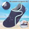 LeIsfIt Water Shoes for Women Men Quick-Dry Aqua Socks Non-Slip Swim Beach Barefoot Socks with Rubber Sole for River Pool Lake Surf Yoga(Navy)
