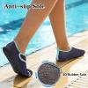 LeIsfIt Water Shoes for Women Men Quick-Dry Aqua Socks Non-Slip Swim Beach Barefoot Socks with Rubber Sole for River Pool Lake Surf Yoga(Navy)