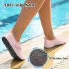 LeIsfIt Water Shoes for Women Men Quick-Dry Aqua Socks Non-Slip Swim Beach Barefoot Socks with Rubber Sole for River Pool Lake Surf Yoga(Pink)