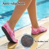 LeIsfIt Water Shoes for Women Men Quick-Dry Aqua Socks Non-Slip Swim Beach Barefoot Socks with Rubber Sole for River Pool Lake Surf Yoga(Pinkpattern)