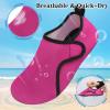LeIsfIt Water Shoes for Women Men Quick-Dry Aqua Socks Non-Slip Swim Beach Barefoot Socks with Rubber Sole for River Pool Lake Surf Yoga(Rose)