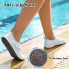 LeIsfIt Water Shoes for Women Men Quick-Dry Aqua Socks Non-Slip Swim Beach Barefoot Socks with Rubber Sole for River Pool Lake Surf Yoga(White)