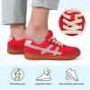 LeIsfIt Women’s Barefoot Slip-On Shoes Wide Toe Box Zero Drop Casual Sneakers Non-Slip Breathable Walking Shoes for Tennis Travel & Everyday(Red)