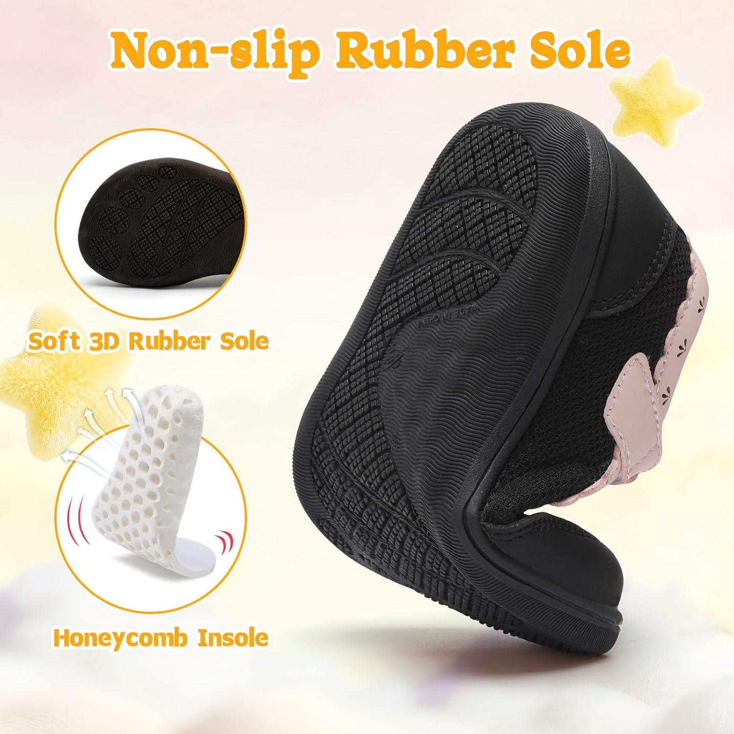 imageLeIsfIt Toddler Girl Shoes Mary Jane Dress Shoes for Girls Wide Breathable Ballet Flats for Party School Wedding ChurchBlackpink