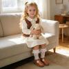 LeIsfIt Toddler Girl Mary Jane Dress Shoes Wide Ballet Flats for Girls Party School Wedding Church Shoes(Brown)