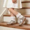 LeIsfIt Toddler Girl Mary Jane Dress Shoes Wide Ballet Flats for Girls Party School Wedding Church Shoes(Leopard)