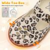 LeIsfIt Toddler Girl Mary Jane Dress Shoes Wide Ballet Flats for Girls Party School Wedding Church Shoes(Leopard)
