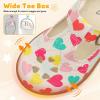 LeIsfIt Toddler Girl Mary Jane Dress Shoes Wide Ballet Flats for Girls Party School Wedding Church Shoes(Love)
