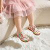 LeIsfIt Toddler Girl Mary Jane Dress Shoes Wide Ballet Flats for Girls Party School Wedding Church Shoes(Love)