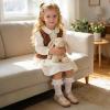 LeIsfIt Toddler Girl Mary Jane Dress Shoes Wide Ballet Flats for Girls Party School Wedding Church Shoes(Nude)