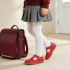 LeIsfIt Toddler Girl Mary Jane Dress Shoes Wide Ballet Flats for Girls Party School Wedding Church Shoes(Red)