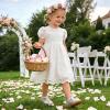 LeIsfIt Toddler Girl Mary Jane Dress Shoes Wide Ballet Flats for Girls Party School Wedding Church Shoes(Silvery)