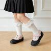 LeIsfIt Toddler Girl Shoes Mary Jane Dress Shoes for Girls Wide Breathable Ballet Flats for Party School Wedding Church(Blackpink)