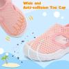 LeIsfIt Toddler Sandals Boys Girls Wide Sandals Kids Water Sandal Shoes Lightweight Barefoot Summer Shoes for Indoor Outdoor(A-pink)