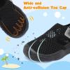 LeIsfIt Toddler Sandals Boys Girls Wide Sandals Kids Water Sandal Shoes Lightweight Barefoot Summer Shoes for Indoor Outdoor(Black)