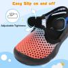 LeIsfIt Toddler Sandals Boys Girls Wide Sandals Kids Water Sandal Shoes Lightweight Barefoot Summer Shoes for Indoor Outdoor(Black Color)