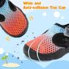 LeIsfIt Toddler Sandals Boys Girls Wide Sandals Kids Water Sandal Shoes Lightweight Barefoot Summer Shoes for Indoor Outdoor(Black Color)