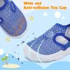 LeIsfIt Toddler Sandals Boys Girls Wide Sandals Kids Water Sandal Shoes Lightweight Barefoot Summer Shoes for Indoor Outdoor(Blue)
