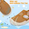 LeIsfIt Toddler Sandals Boys Girls Wide Sandals Kids Water Sandal Shoes Lightweight Barefoot Summer Shoes for Indoor Outdoor(Brown)