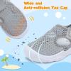 LeIsfIt Toddler Sandals Boys Girls Wide Sandals Kids Water Sandal Shoes Lightweight Barefoot Summer Shoes for Indoor Outdoor(Grey)