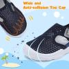 LeIsfIt Toddler Sandals Boys Girls Wide Sandals Kids Water Sandal Shoes Lightweight Barefoot Summer Shoes for Indoor Outdoor(Navy)