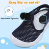 LeIsfIt Toddler Sandals Boys Girls Wide Sandals Kids Water Sandal Shoes Lightweight Barefoot Summer Shoes for Indoor Outdoor(Navy)
