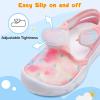 LeIsfIt Toddler Sandals Boys Girls Wide Sandals Kids Water Sandal Shoes Lightweight Barefoot Summer Shoes for Indoor Outdoor(Pink Tiedye)