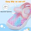LeIsfIt Toddler Sandals Boys Girls Wide Sandals Kids Water Sandal Shoes Lightweight Barefoot Summer Shoes for Indoor Outdoor(Pinkscale)