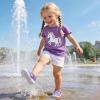 LeIsfIt Toddler Sandals Boys Girls Wide Sandals Kids Water Sandal Shoes Lightweight Barefoot Summer Shoes for Indoor Outdoor(Purple)