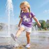 LeIsfIt Toddler Sandals Boys Girls Wide Sandals Kids Water Sandal Shoes Lightweight Barefoot Summer Shoes for Indoor Outdoor(Purple Scale)