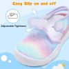 LeIsfIt Toddler Sandals Boys Girls Wide Sandals Kids Water Sandal Shoes Lightweight Barefoot Summer Shoes for Indoor Outdoor(Purple Scale)