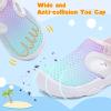 LeIsfIt Toddler Sandals Boys Girls Wide Sandals Kids Water Sandal Shoes Lightweight Barefoot Summer Shoes for Indoor Outdoor(White Color)
