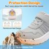 LeIsfIt Toddler Sneakers Girls Boys Tennis Shoes Kids Breathable Running Shoes Lightweight Athletic Sneakers for Toddler Little Kid(Grey)