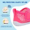 LeIsfIt Toddler Water Shoes Boys Girls Barefoot Aqua Socks Kids Breathable Quick-Dry Swim Shoes for Beach Pool Surf(Rose/Knit)