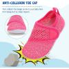 LeIsfIt Toddler Water Shoes Boys Girls Barefoot Aqua Socks Kids Breathable Quick-Dry Swim Shoes for Beach Pool Surf(Rose/Knit)