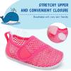LeIsfIt Toddler Water Shoes Boys Girls Barefoot Aqua Socks Kids Breathable Quick-Dry Swim Shoes for Beach Pool Surf(Rose/Knit)