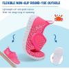 LeIsfIt Toddler Water Shoes Boys Girls Barefoot Aqua Socks Kids Breathable Quick-Dry Swim Shoes for Beach Pool Surf(Rose/Knit)