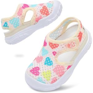 LeIsfIt Toddler Sandals Boys Girls Wide Sandals Kids Water Sandal Shoes Lightweight Barefoot Summer Shoes for Indoor Outdoor(Colorlove)